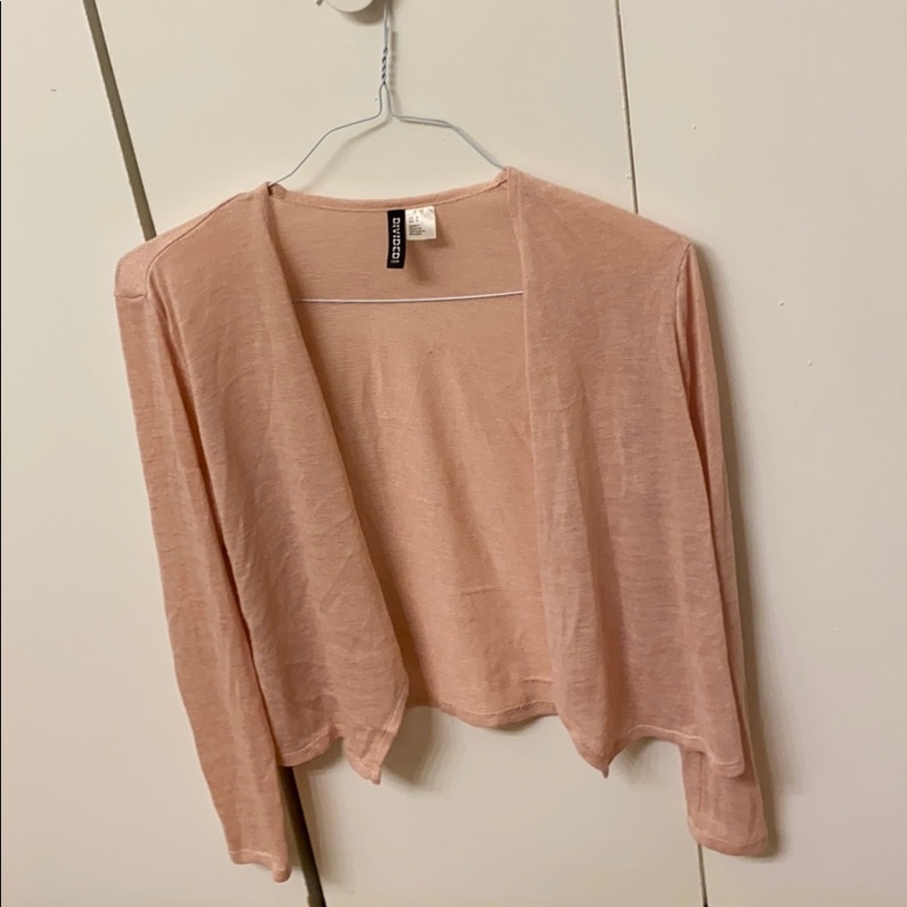 Pink H&M light cardigan small
